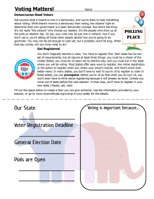 Voting Matters Activity - Why Voting Matters - 2