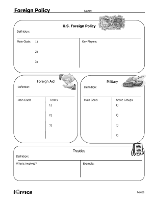 Foreign Policy: War & Peace and Everything In Between Graphic Organizer
