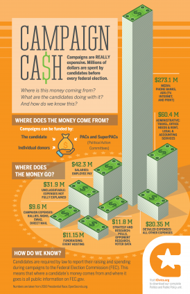 Campaign Cash Infographic Poster - Campaign Finance Lesson Plan - 1