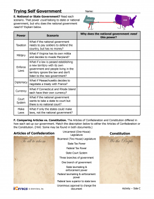 Trying Self Government - Articles of Confederation Problems Lesson Plan - 3