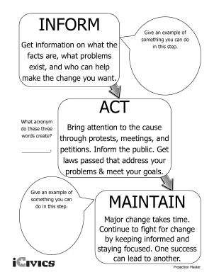 Civic Action and Change - Civic Engagement Examples - Graphic Organizer