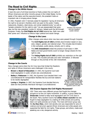 Road to Civil Rights - What was the Civil Rights Movement? - Changes in the U.S.