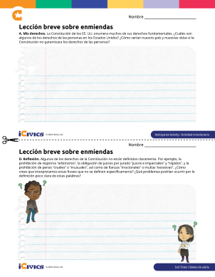 Amendment Mini-Lesson - Constitutional Amendments Lesson Plan 01 - Activity - Spanish