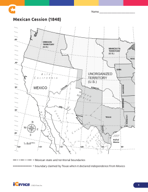 Mexican Cession - Mexican-American War Lesson Plan 03 - Map